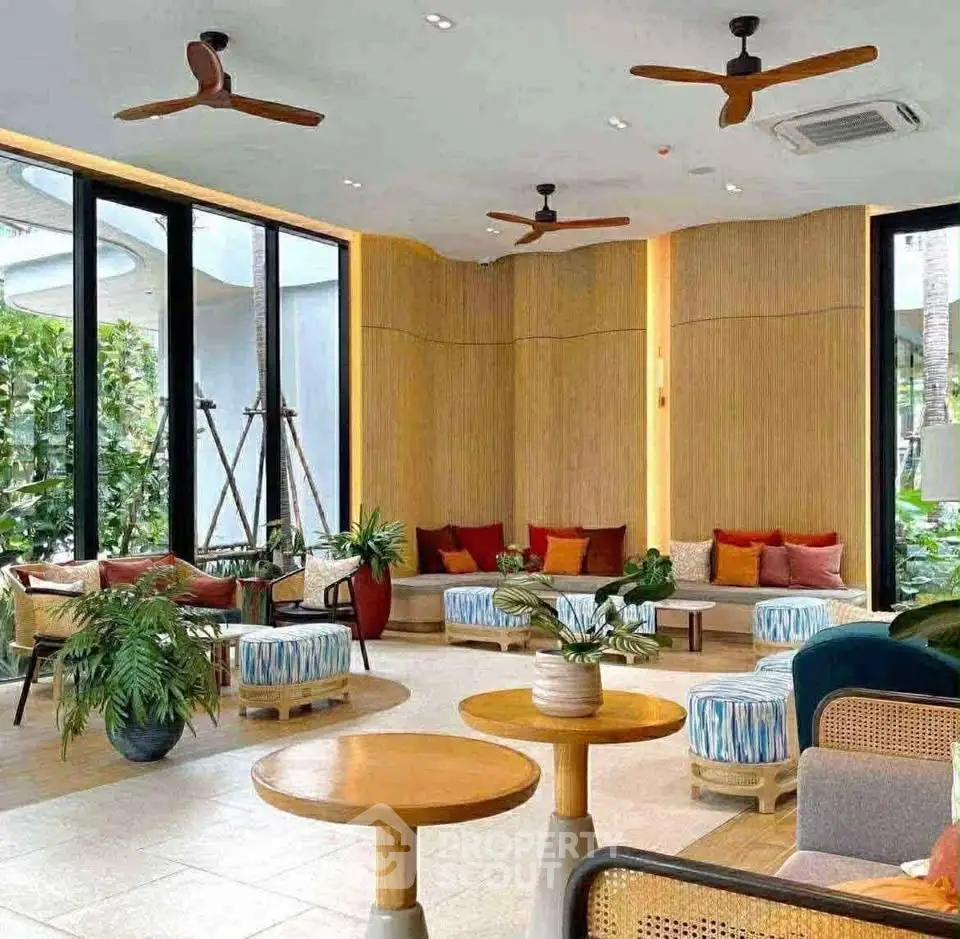 Modern and stylish living room with natural light and elegant decor