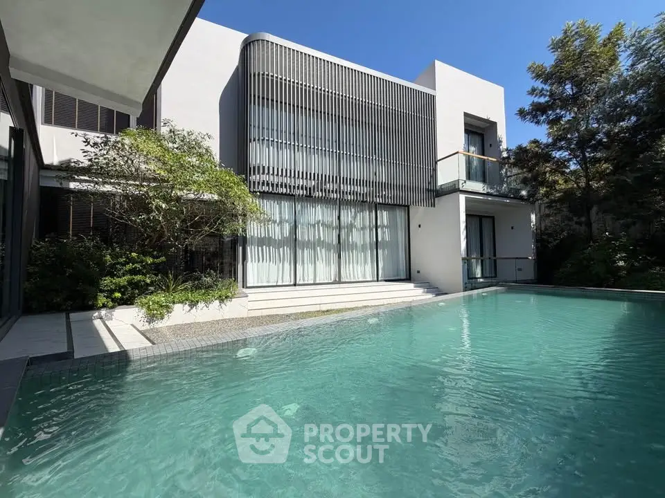Luxurious modern home with stunning pool and sleek architectural design, perfect for upscale living.