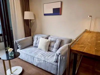 Stylish living room with modern sofa and elegant decor