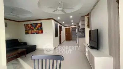 Spacious modern living room with open layout and stylish decor