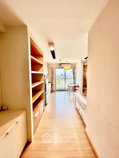 Bright and airy apartment with open layout and stunning city view from the balcony.