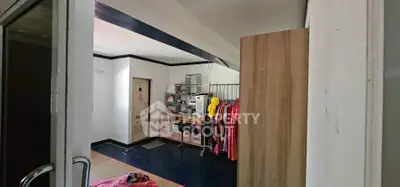 Cozy bedroom with open closet and modern decor