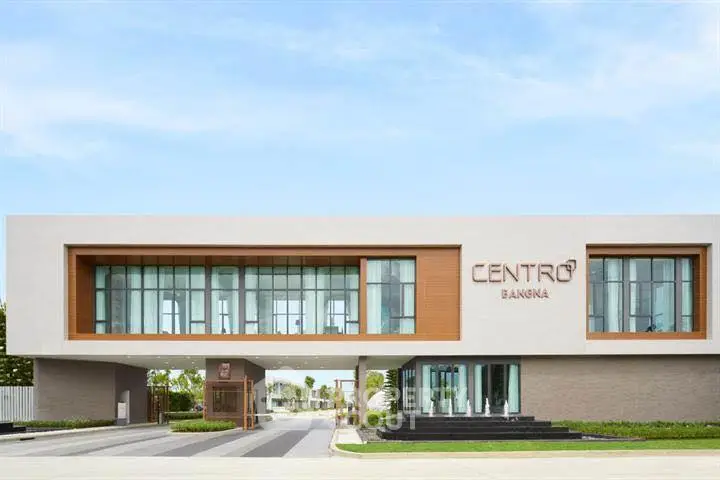 Modern architectural design of Centro Bangna building with sleek glass facade.