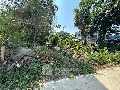 Spacious residential plot with lush greenery and potential for development in a serene neighborhood.