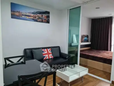 Modern studio apartment with stylish decor and cozy bedroom
