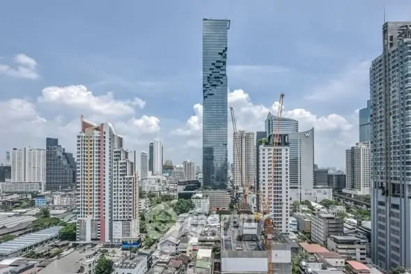 Stunning cityscape view showcasing modern skyscrapers and urban development in a bustling metropolis.