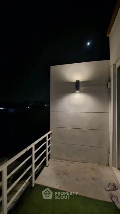 Charming balcony with night view, perfect for relaxation and stargazing.