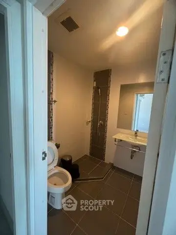 Modern bathroom with sleek design and contemporary fixtures