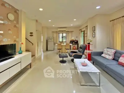 Spacious modern living room with open layout and stylish decor