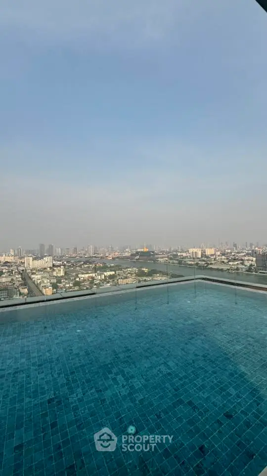 Stunning rooftop pool with panoramic city views