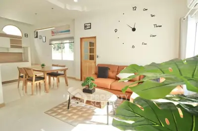 Bright and modern living room with stylish decor and natural light