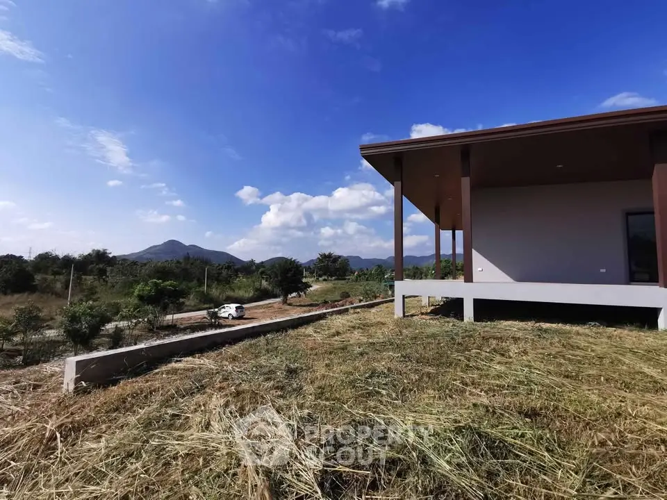 Modern hillside home with stunning mountain views and spacious outdoor area