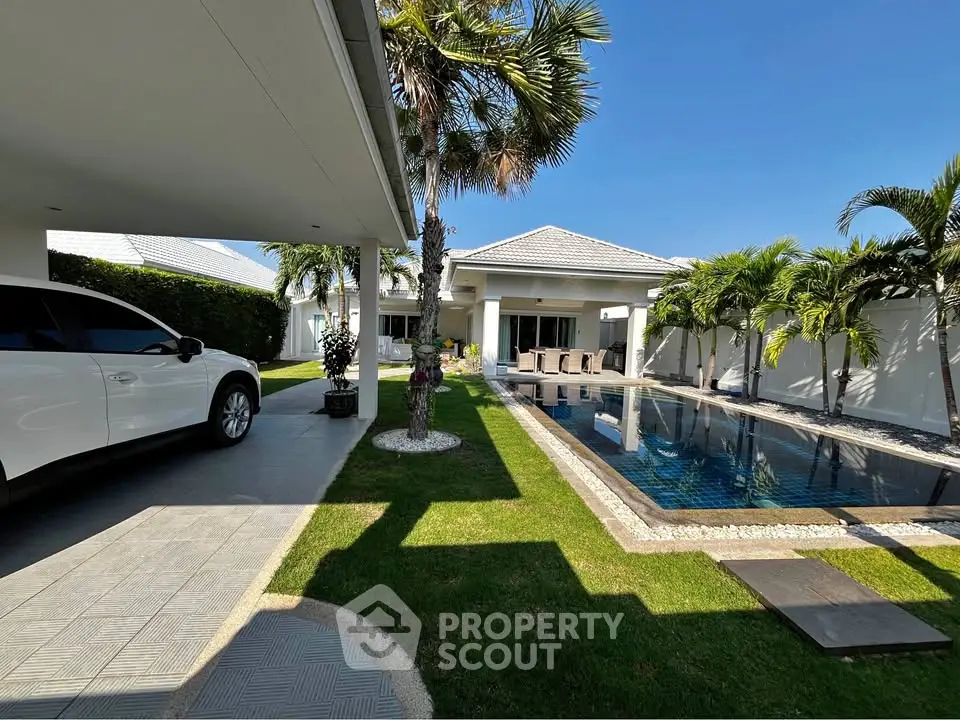 Luxurious villa with private pool and lush garden, perfect for serene living.