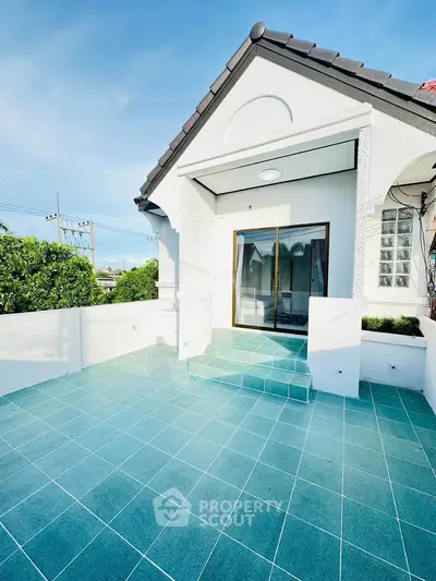 Charming house with spacious tiled balcony and modern design