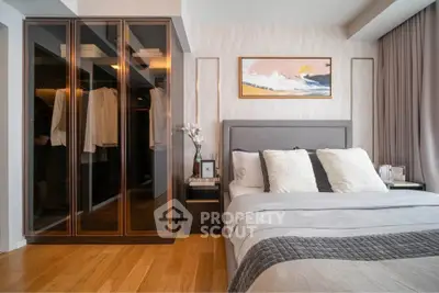 Modern bedroom with stylish decor and spacious wardrobe