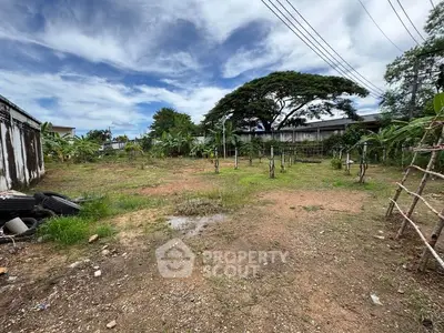 Spacious vacant land with lush greenery and clear blue sky, ideal for development.