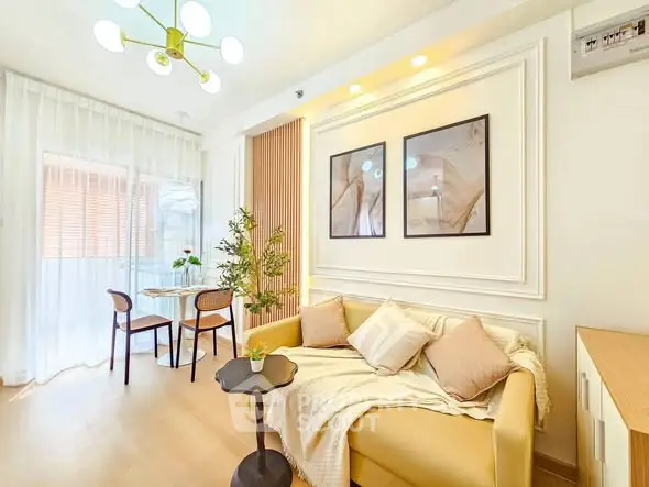 Bright and modern living room with stylish decor and natural light
