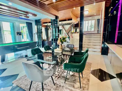 Luxurious modern living room with stylish decor and elegant furniture