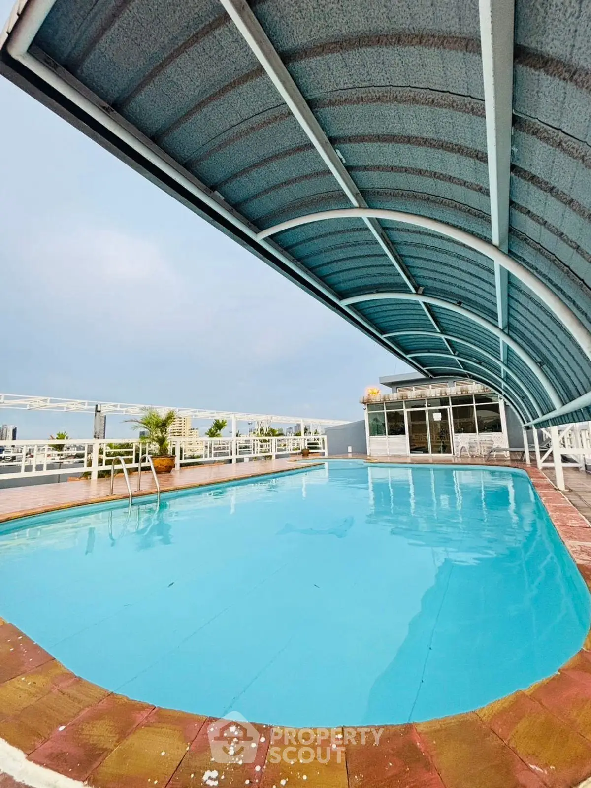 Stunning rooftop pool with panoramic views and modern design, perfect for relaxation and leisure.
