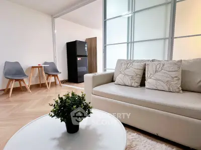 Modern living room with stylish decor and open layout