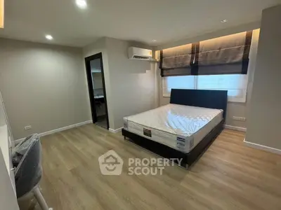 Spacious bedroom with modern design and natural light