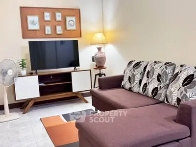 Cozy living room with modern furniture and stylish decor