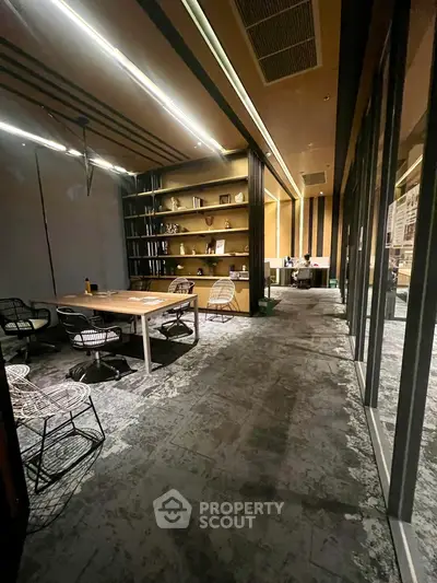 Luxurious modern study room with elegant decor and spacious layout, perfect for productivity and relaxation.