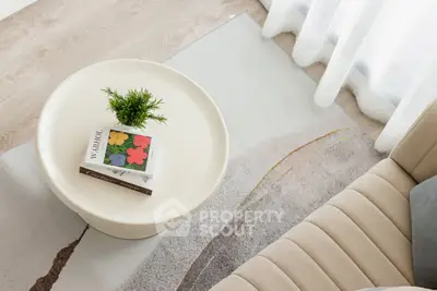 Stylish modern living room with elegant decor and natural light