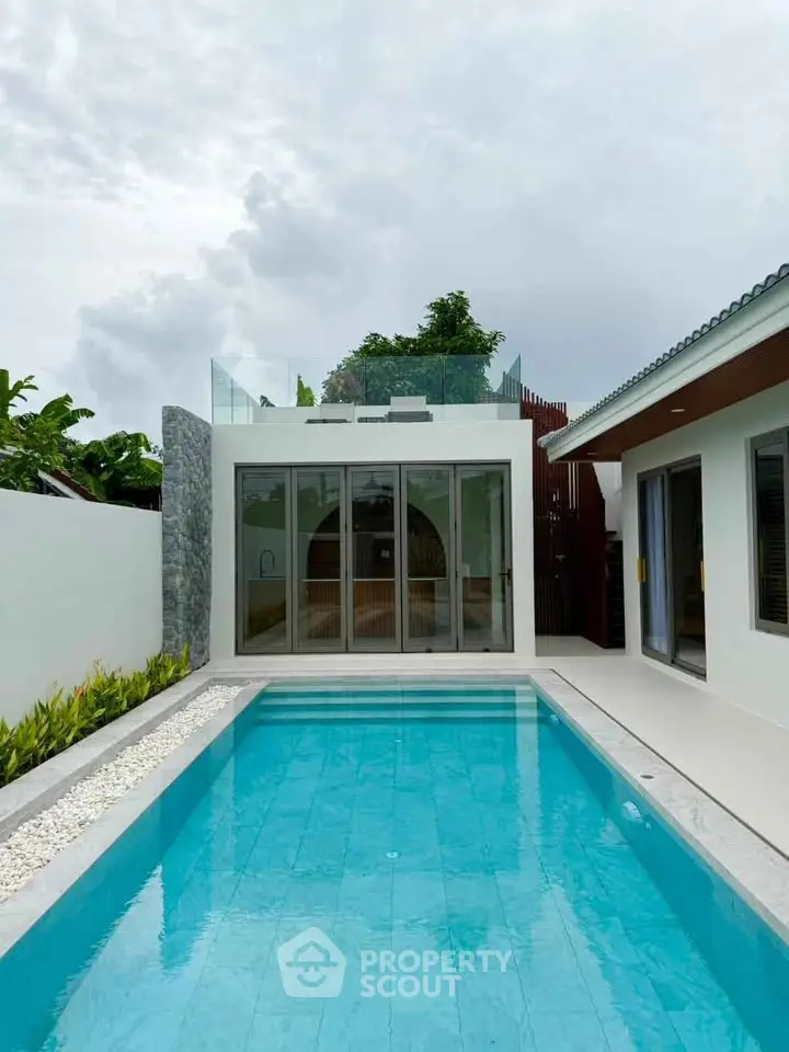 Luxurious modern villa with private pool and sleek architecture