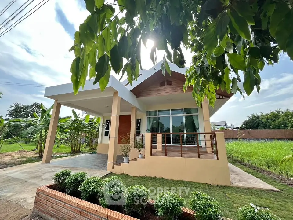 Charming single-story home with lush garden and modern design