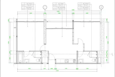 Architectural floor plan showcasing detailed layout of a modern apartment with precise measurements.