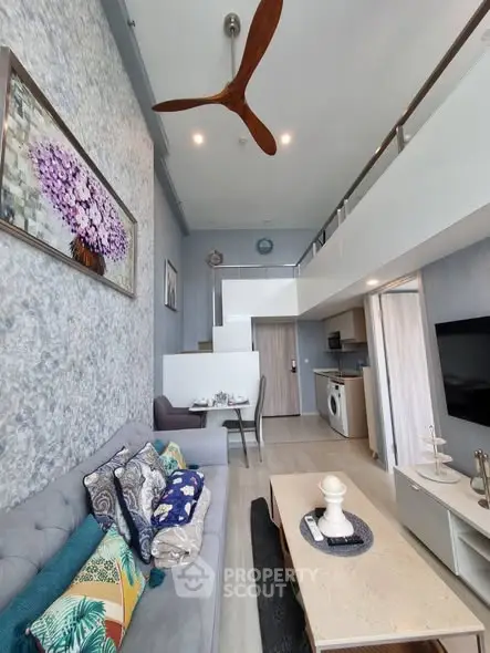 Modern loft apartment with stylish decor and open living space