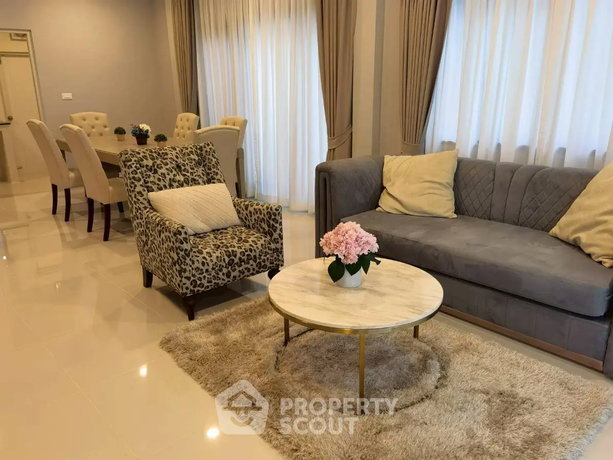 Elegant living room with plush seating and stylish decor