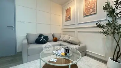 Stylish living room with modern decor and cozy seating area