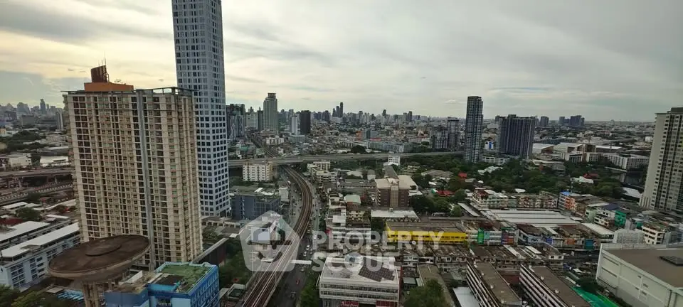 Stunning cityscape view with high-rise buildings and urban skyline