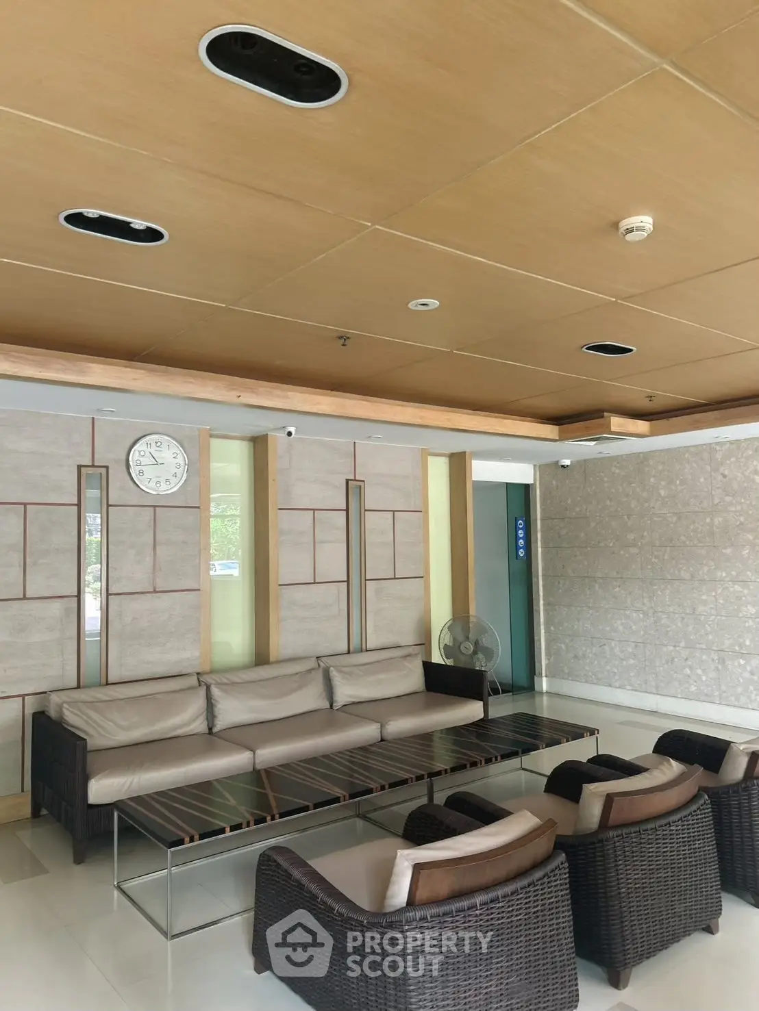 Modern lobby with stylish seating and contemporary design elements