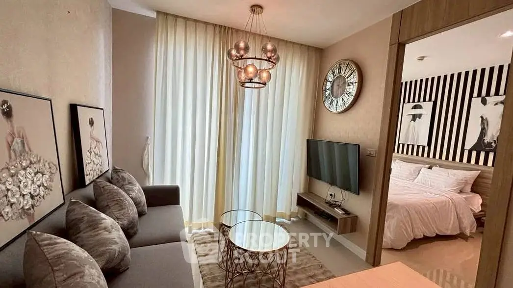 Stylish modern living room with elegant decor and cozy ambiance