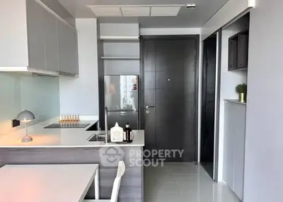 Modern kitchen with sleek design and stainless steel appliances