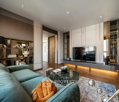 Luxurious modern living room with elegant decor and stylish furniture